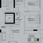 Apartment The Qube 2 Bedroom Premium